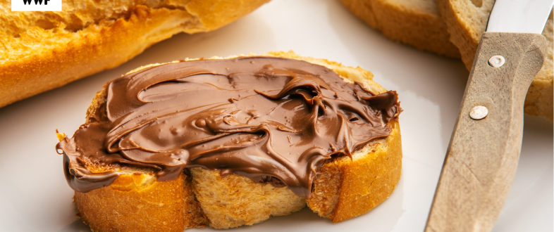 Een boterham met choco. Lekker!