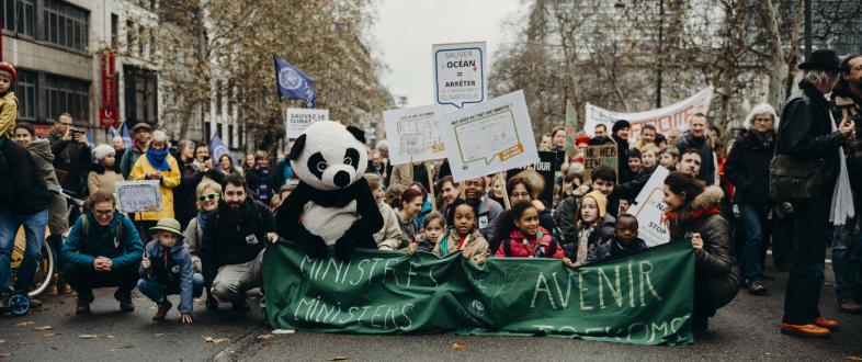 WWF-rangers op klimaatmars
