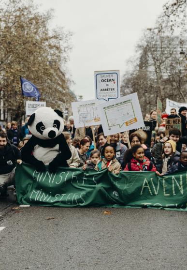 WWF-rangers op klimaatmars