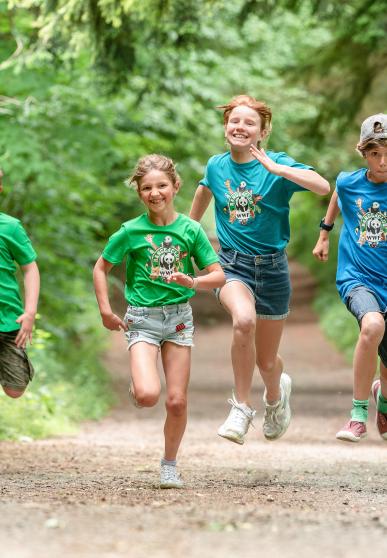 Kinderen die lopen in het bos